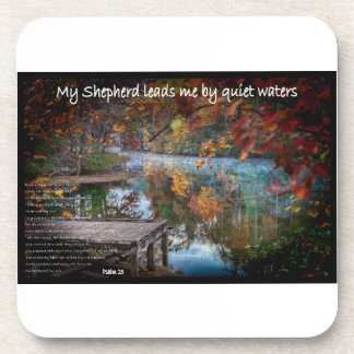 Der 23. Psalm in einem Wandteppich Getränkeuntersetzer