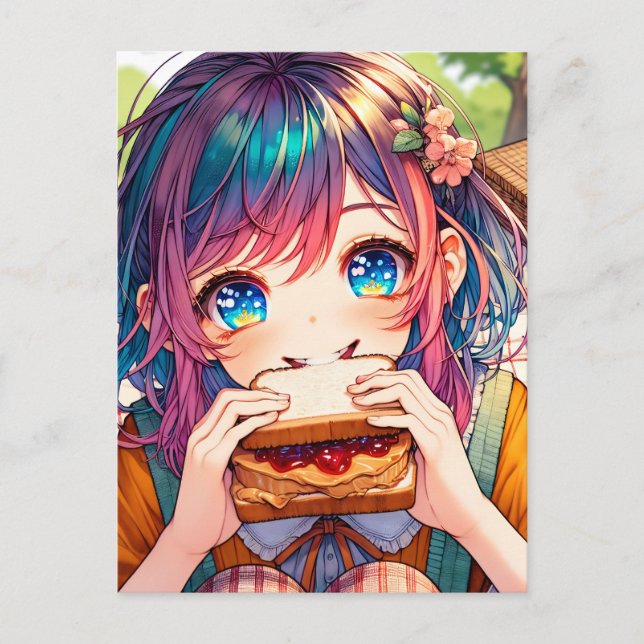 Der 2. April ist National Peanut Butter und Jelly  Postkarte (Vorderseite)