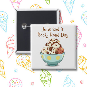 Der 2. Juni ist der National Rocky Road Day Esse Button
