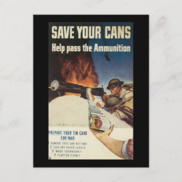 Der 2. Weltkrieg in Cans gerettet Postkarte