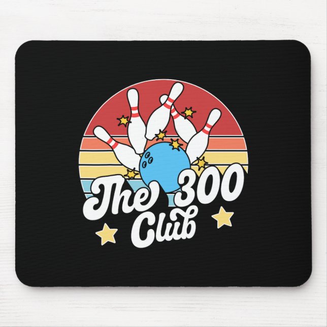 Der 300 Club Bowler Lustiges Bowling  Mousepad (Vorne)