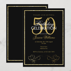 Der 50. Geburtstag der bezaubernden Einladung