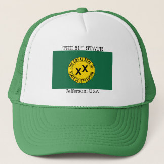Der 51. Staat Jefferson USA Truckerkappe