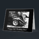 Der 80. Geburtstag des Vaters Karte<br><div class="desc">Grußkarte in Schwarzweiss für den 80. Geburtstag des Vatis (Alter) mit einem Foto eines Vintagen Autos auf schwarzem Hintergrund. Personifizieren Sie Ihre Mitteilung! Fotografie durch Maria Santos (Lusinhas tun Sul)</div>