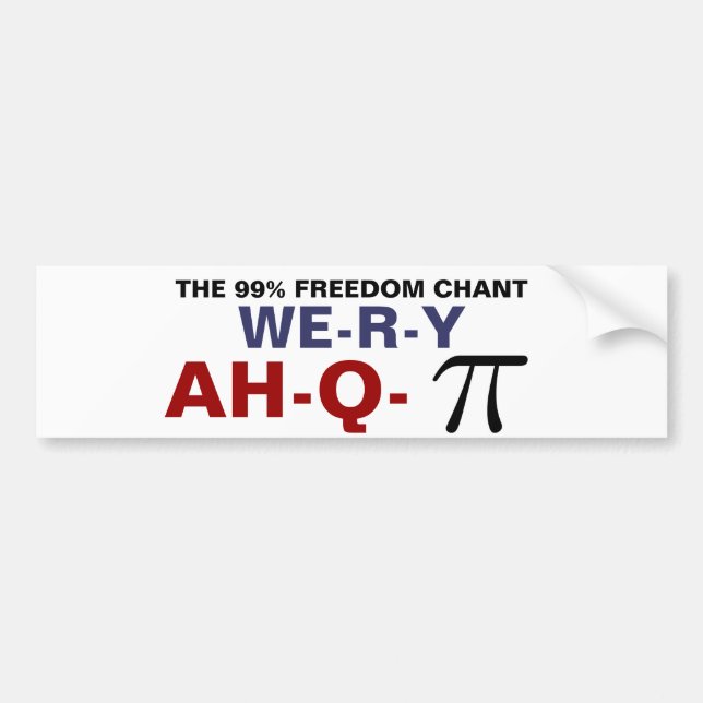 DER 99% FREIHEIT-KANN AUTOAUFKLEBER (Vorne)