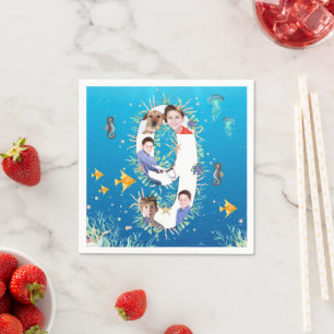 Der 9. Geburtstag unter dem Meer Serviette