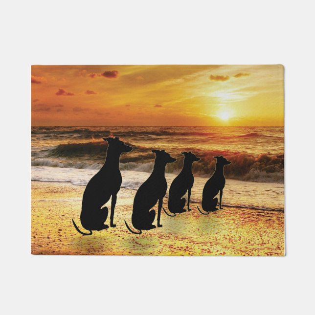 Der Abend am Strand Fußmatte (Vorderseite)