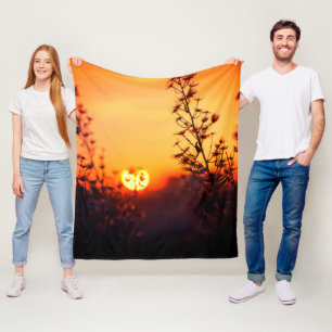 Der Abend der Naturpalette strahlt Sonnenuntergang Fleecedecke