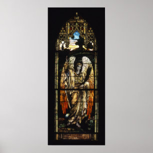 Der Abend Engel-Farbglas Poster