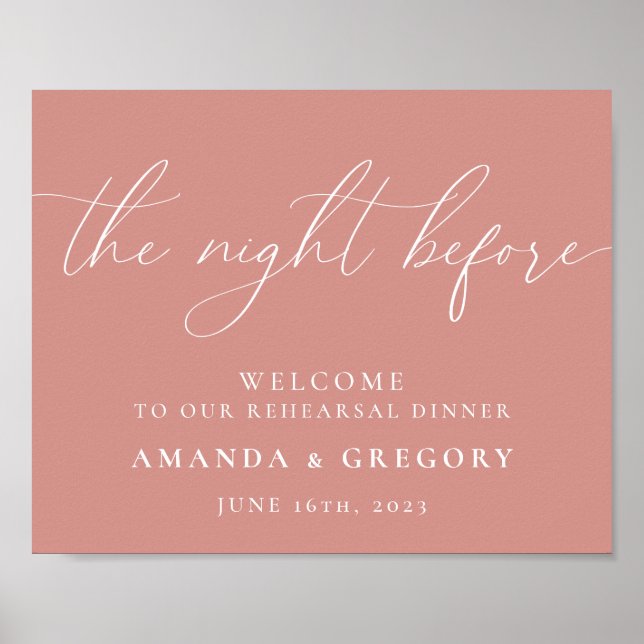 Der Abend vor der Hochzeit Probe Empfang Poster (Vorne)