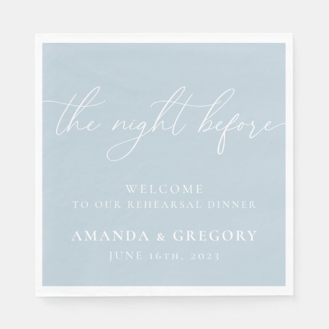 Der Abend vor der Hochzeit Probe Empfang Serviette (Vorderseite)