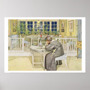 Der Abend vor der Reise nach England - Studie Poster