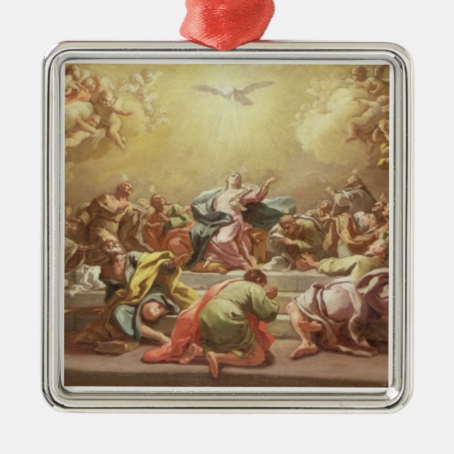 Der Abfall des Heiliger Geist Silbernes Ornament (Vorne)