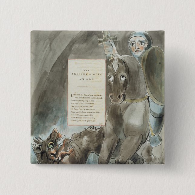 Der Abfall von Odin, eine Ode, 'von den Gedichten Button (Vorderseite)