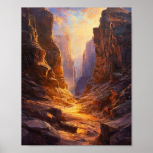 Der Abstieg der Sonne ins Herz des Alten Poster