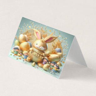 Der Abstrakte goldene Osterhase