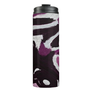 Der abstrakte Hintergrund des Pinselstrichs. Kunst Thermosbecher