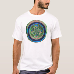 Der abstrakte T - Shirt der Pfau-Männer