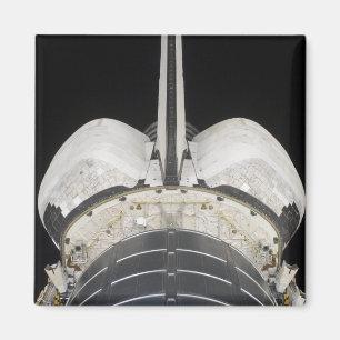 Der Achternteil der Raumfähre-Bemühung Magnet