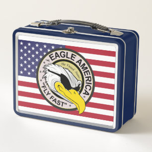 Der Adler Amerika fliegt schnell Metall Brotdose