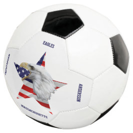 Der Adler, die amerikanische Flagge, der Star Fußball
