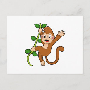 Der Affe im Dschungel Postkarte