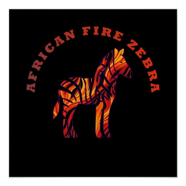 Der afrikanische Feuer Zebra Poster (Vorderseite)