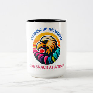 Der ägyptische Geier als Symbol der Intelligenz Zweifarbige Tasse