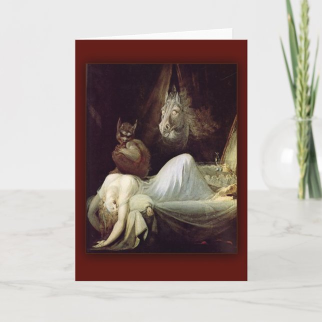 Der Albtraum durch Henry Fuseli, 1781 Karte (Vorderseite)