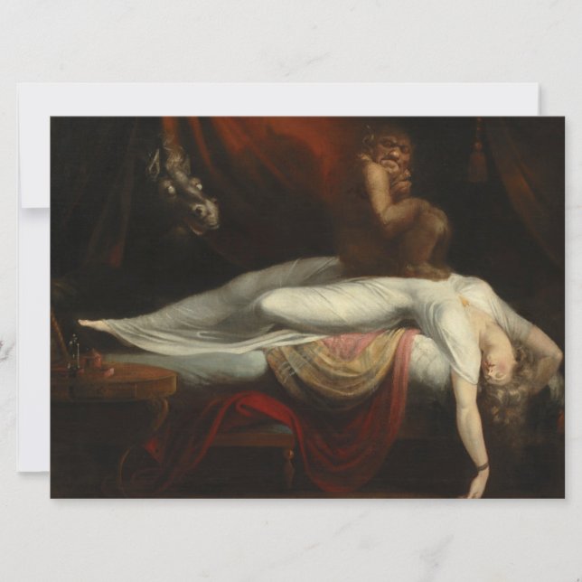 Der Albtraum (von Henry Fuseli) Karte (Vorderseite)