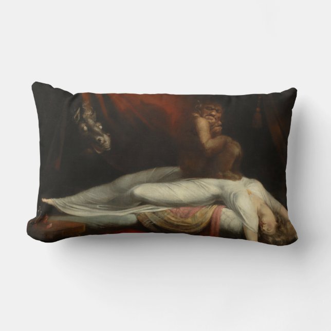 Der Albtraum (von Henry Fuseli) Lendenkissen (Vorderseite)