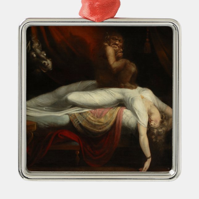 Der Albtraum (von Henry Fuseli) Ornament Aus Metall (Vorne)