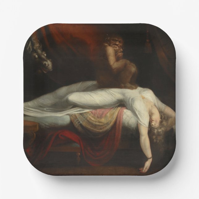 Der Albtraum (von Henry Fuseli) Pappteller (Vorderseite)