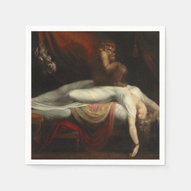 Der Albtraum (von Henry Fuseli) Serviette (Vorderseite)