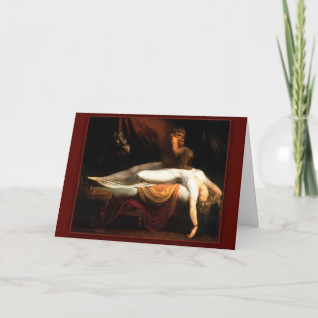 Der Albtraum von John Henry Fuseli Karte (Vorderseite)