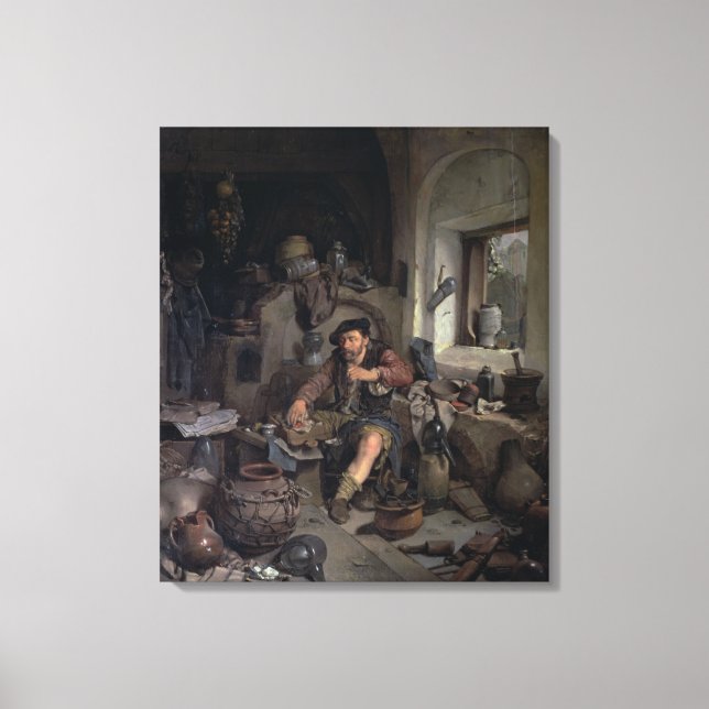 Der Alchemist, 1663 Leinwanddruck (Vorderseite)