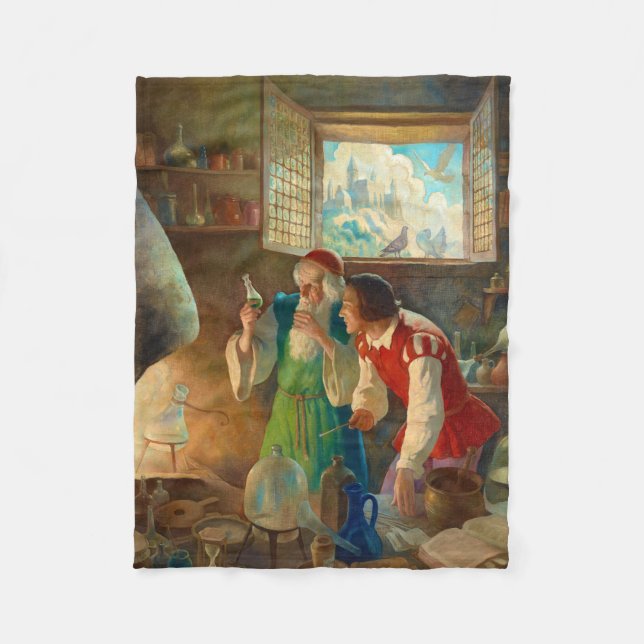 Der Alchemist von Newell Convers Wyeth Fleecedecke (Vorderseite)