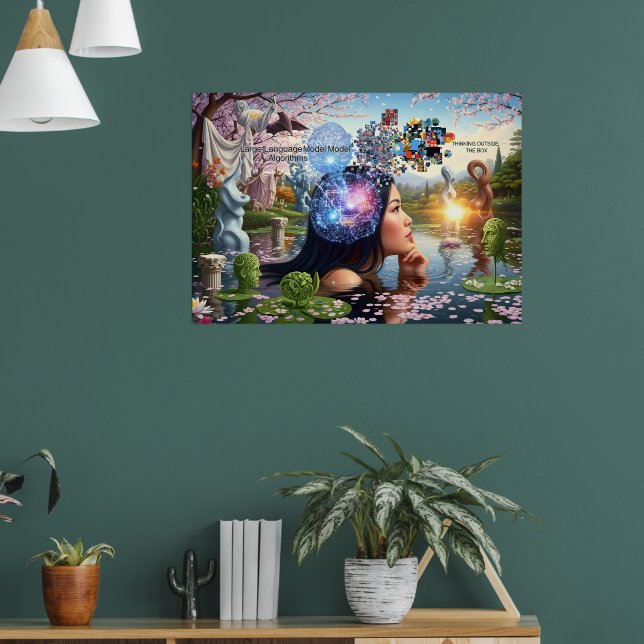 "Der Algorithmus der Träume" - ein digitales Portr Poster (Wohnzimmer 1)