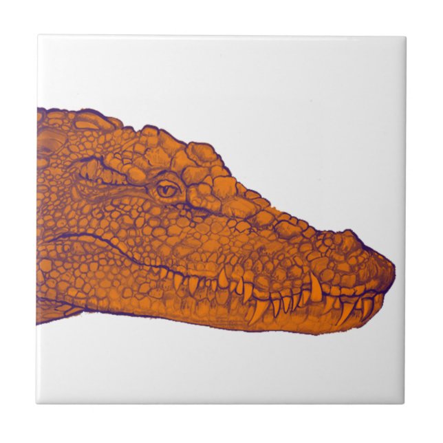 DER ALLIGATORflüchtige blick Fliese (Vorderseite)