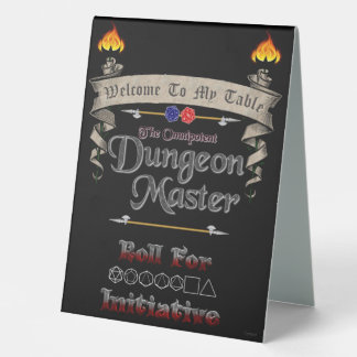 Der allmächtige Spielleiter Tischaufsteller