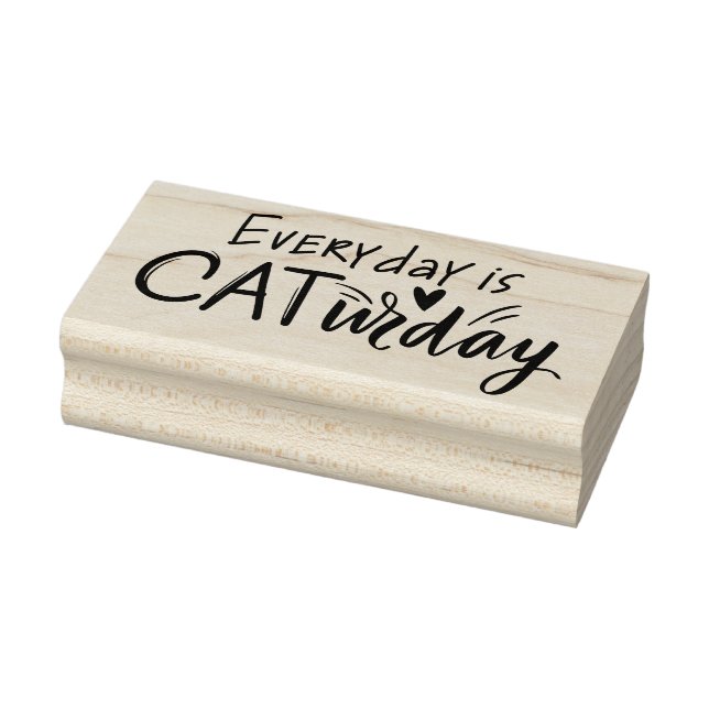 Der Alltag ist CATurday Gummistempel (Stempel)