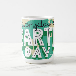 Der Alltag ist der Tag der Erde Planet Natur Kaffeetasse