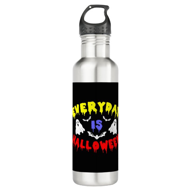 Der Alltag ist Halloween Edelstahlflasche (Vorderseite)