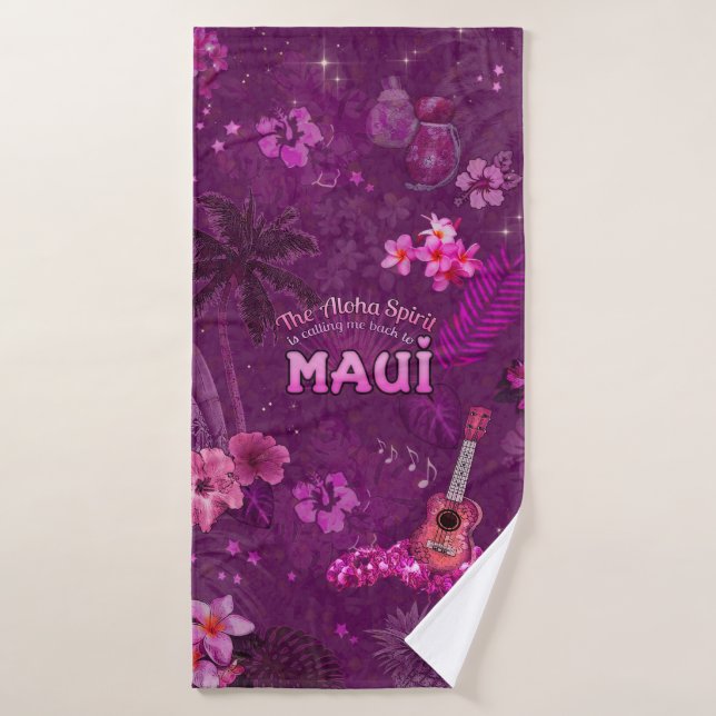 Der Aloha-Geist ruft mich zurück nach Maui Badhandtuch Set (Badehandtuch)
