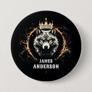 Der Alpha Wolf. Schaltfläche Text oder Name hinzuf Button