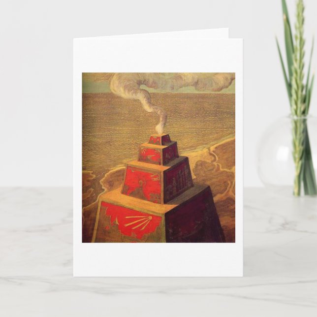 Der Altar durch M.K. Ciurlionis, 1909 Karte (Vorderseite)