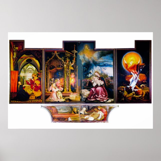 Der Altar von Mathis Gothart Grünewald Poster (Vorne)