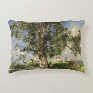 Der alte Aschen-Baum (Öl auf Leinwand) Dekokissen