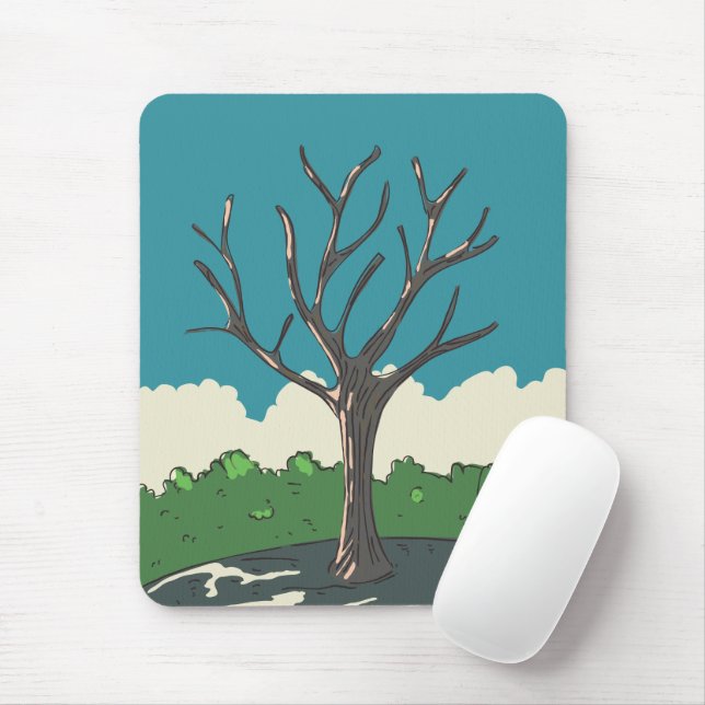 Der alte Baum Mousepad (Mit Mouse)
