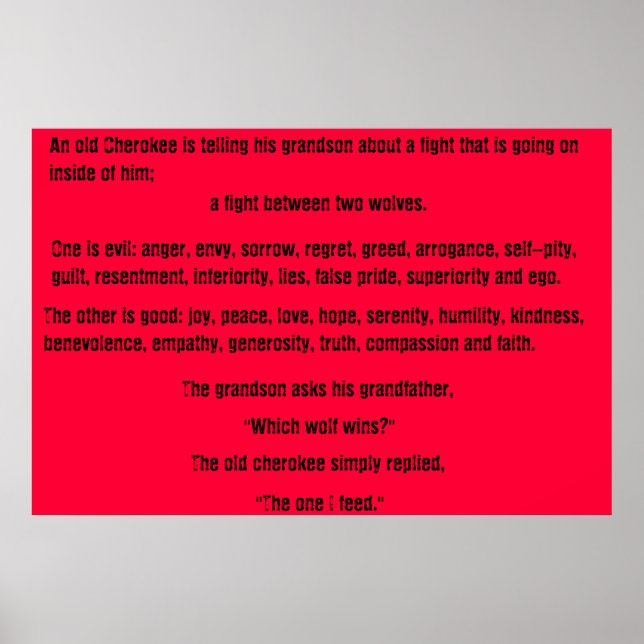 Der alte Cherokee Poster (Vorne)